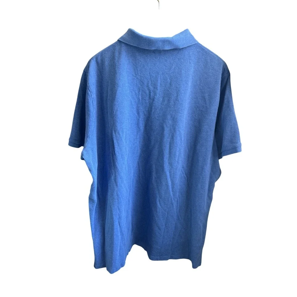 Polo Ralph Lauren XXL‎ Classic Fit Blue Shirt Orange Polo Player Embroidery